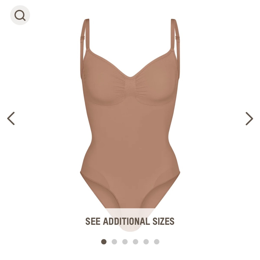 Skims seamless sculpting bodysuit brief w/ snaps. Sienna. 4x/5x